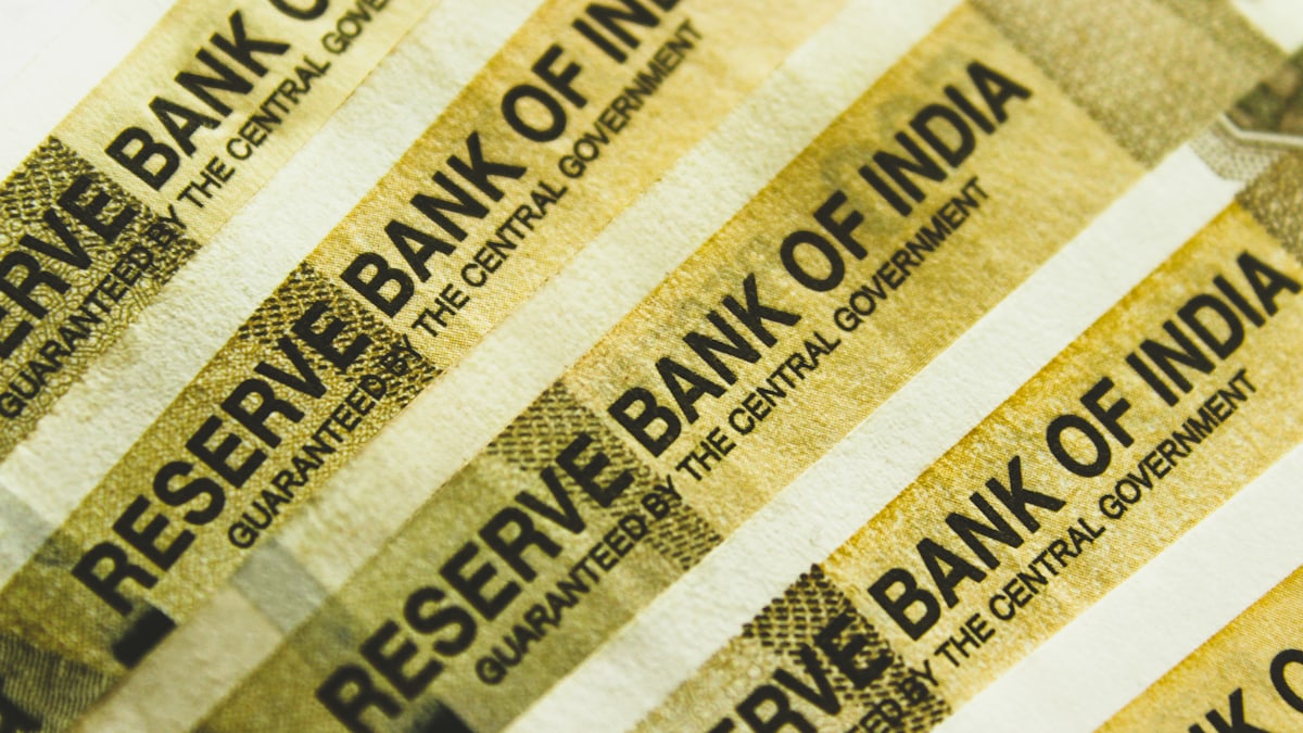 Close-up of Reserve Bank of India banknotes — official central government documents